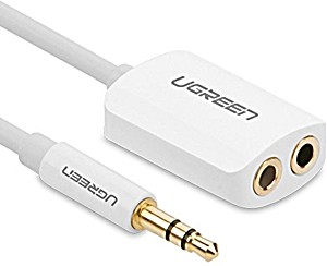 UGREEN 3.5mm Audio Stereo Y Splitter Cable 3.5mm Male to 2 Port 3.5mm Female Audio Jack Earphone Headset Speaker mp3 Splitter Adapter