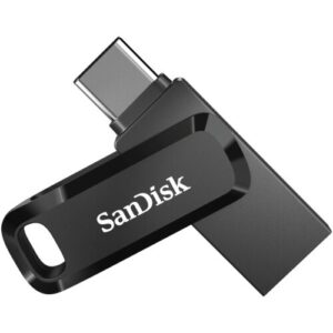 SanDisk 256GB Ultra Dual Drive Go 2-in-1 Flash Drive (Black)