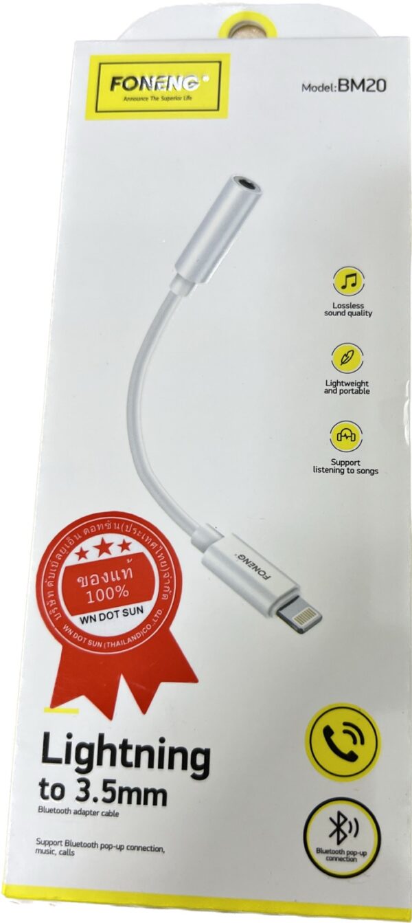 FONENG LIGHTNIN TO 3.5 MM CABLE BM20 - Image 2