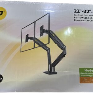 NB North Bayou F195A 22 to 32 Inch Gas Strut Dual Monitor Desktop Bracket Holder Arm Desk Mount
