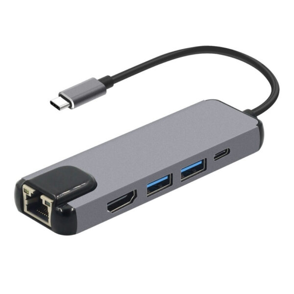 TYPE C  5 IN 1 ADAPTER | LAN+Type-C+ USB3.0*2+ HDMI - Image 2