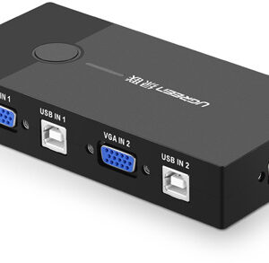 Ugreen 30357 KVM Switch with 2 Port USB - Black