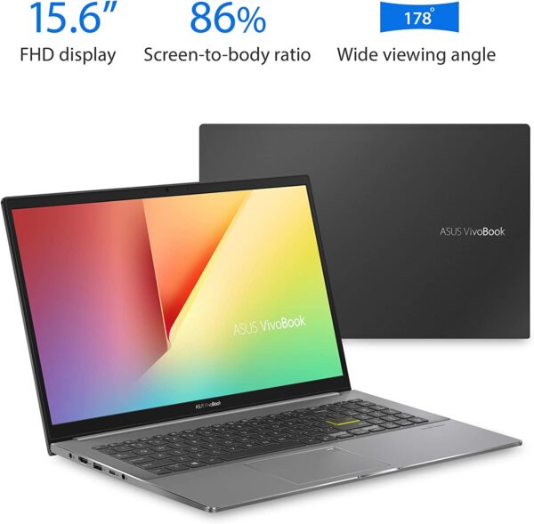ASUS VivoBook S15 S533 Thin and Light Laptop, 15.6”, Intel Core i7-1165G7,16GB DDR4 RAM, 512GB PCIe SSD, Windows 10 Home