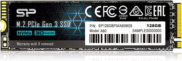 Silicon Power 128GB NVMe M.2 PCIe Gen3x4 2280 SSD (SP128GBP34A60M28)