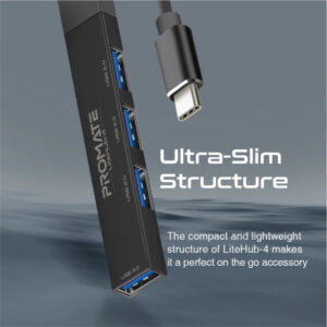 PROMATE LITEHUB-4 USB-C&USB-A ADAPTOR TO USB3-4PORT