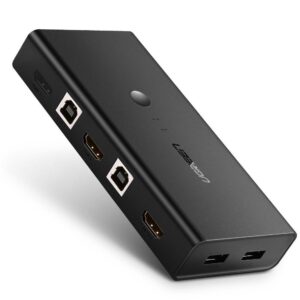 UGREEN HDMI SWITCH BAX 2 IN 1 OUT KVM SWITCH BLACK - 50744