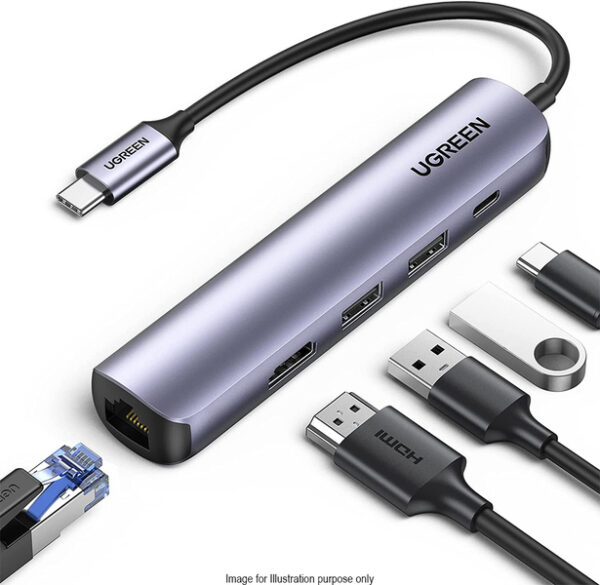 UGREEN  USB-C TO USB 3.0 | HDMI | RJ45 | PD  HUB - 10919 - Image 2