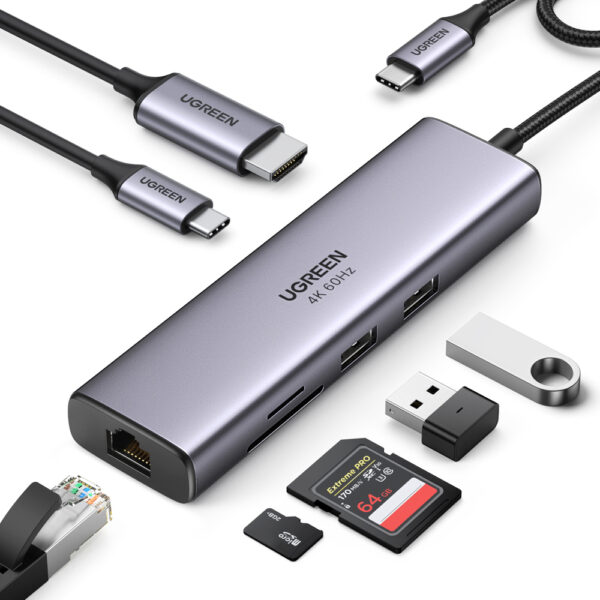 UGREEN USB-C MULTIFUNTION ADAPTER WITH ETHERNET INTERFACE - 60515 - Image 2
