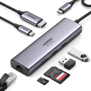 UGREEN USB-C MULTIFUNTION ADAPTER WITH ETHERNET INTERFACE - 60515