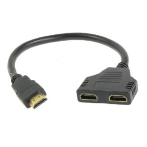 HAYSENSER HDMI MALE TO 2X FEMALE HDMI SPLITTER CABLE 30CM