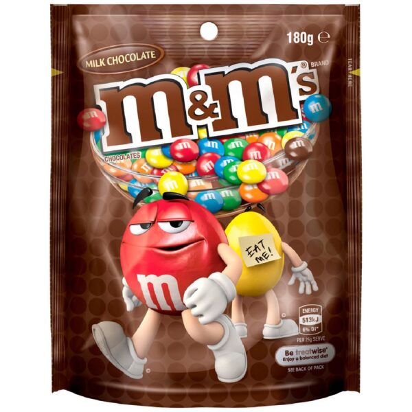 M&M Milk Chocolate PKT 12 x 90 gm