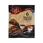 DELI SUN 6 CHIA & FLAX WRAPS TORTILLAS 24cm 360GM