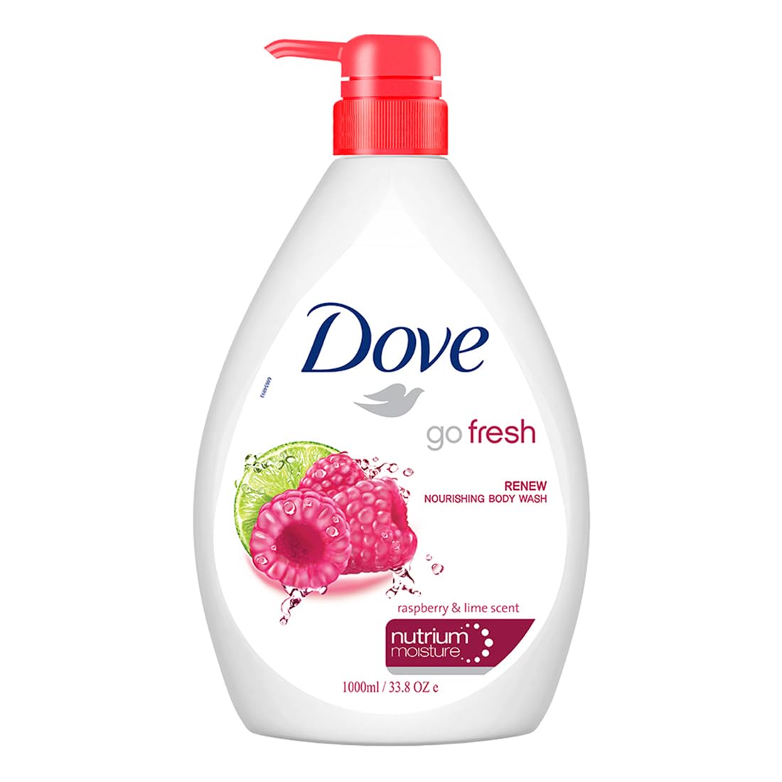 Image/5689280 DOVE BW GO FRE RENEW RASBERRY & LIME 4X3X1L - Image 1
