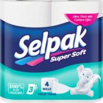 Selpak Toilet Paper Super Soft 3ply 4 Roll 12 Bundle