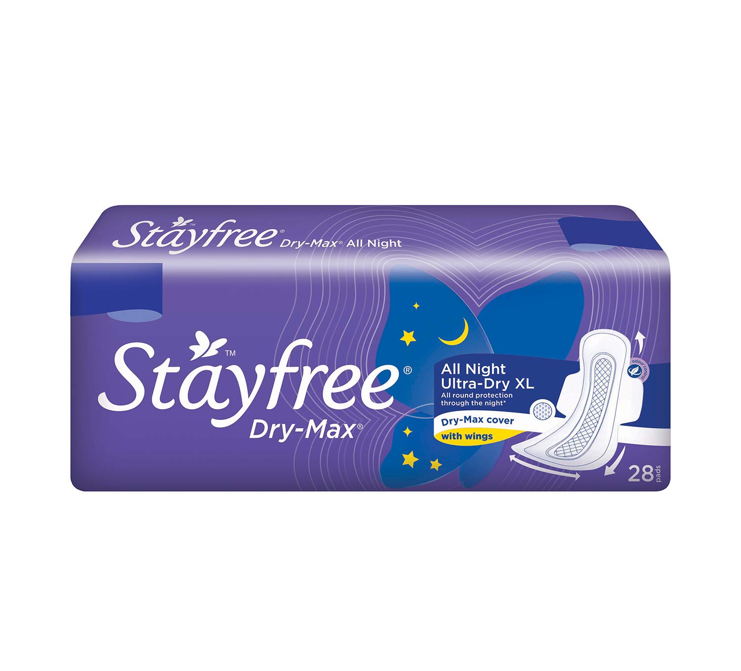 Image/1791750 Stayfree Drymax All Nights Ultra-Dry XL 28 pads 12 x 28 pads - Image 1